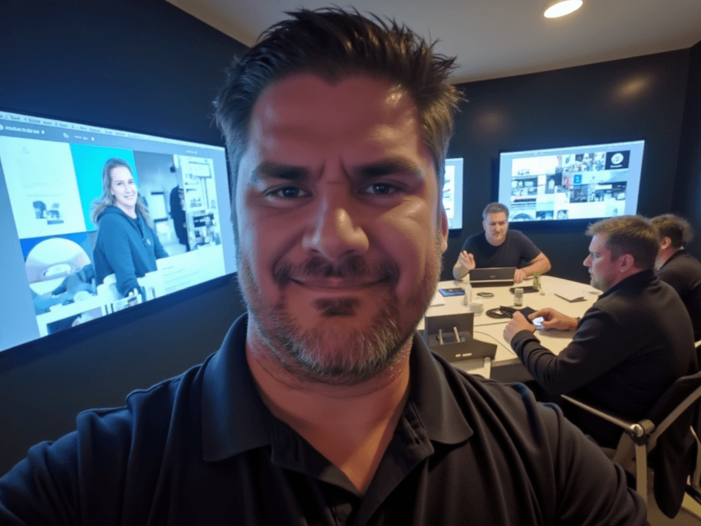 A selfie with the team